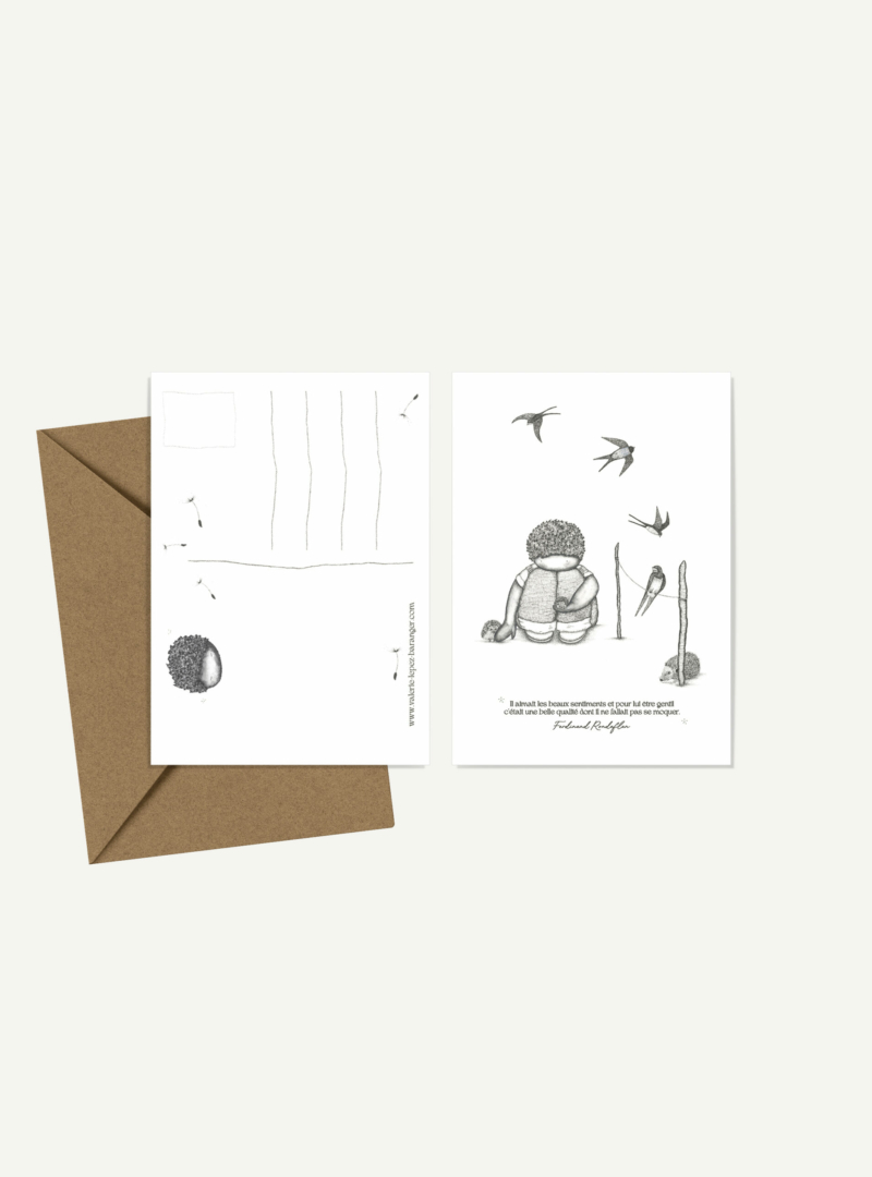 Carte postale Hérissons
