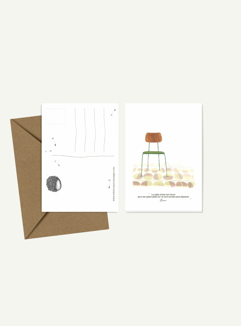 Carte postale Chaise